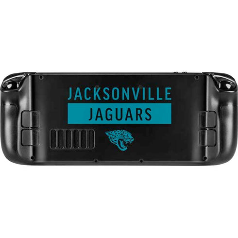 NFL Jacksonville Jaguars Black Performance Series Steam Deck Handheld Gaming Computer Skin